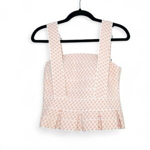 Babydoll style pink and White corset Women's Top